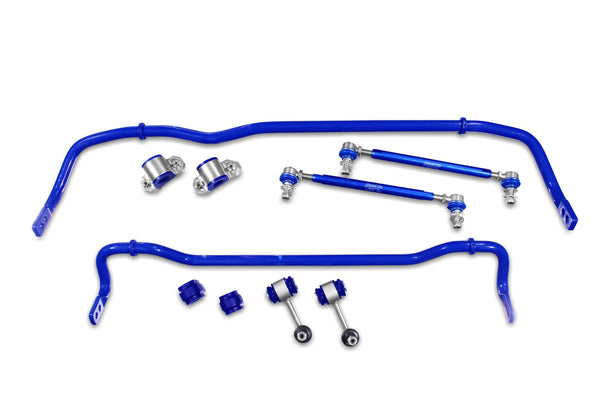 SUPERPRO 24MM AND 22MM FRONT AND REAR 2 POINT ADJUSTABLE PERFORMANCE SWAY BAR UPGRADE KIT| A3, Q2 & GOLF
