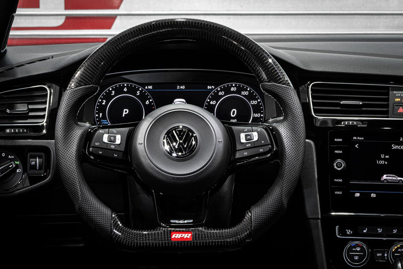 APR CARBON FIBER & PERFORATED LEATHER STEERING WHEEL | GOLF R MK7