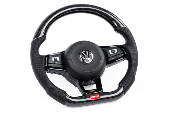 APR CARBON FIBER & PERFORATED LEATHER STEERING WHEEL | GOLF R MK7