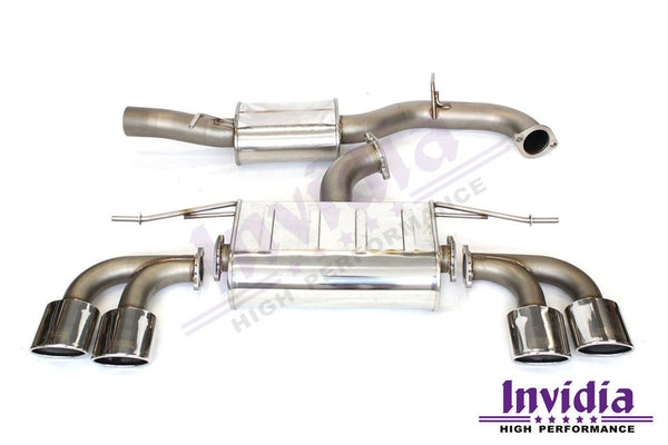 INVIDIA Q300 CATBACK EXHAUST WITH STEEL OVAL TIPS | GOLF R MK7