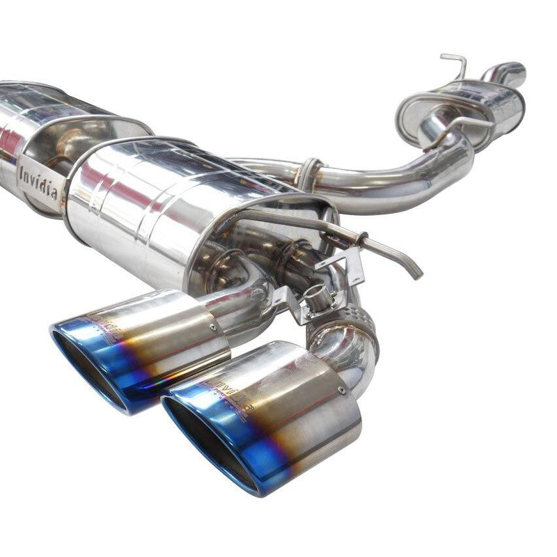 INVIDIA R400 VALVED CAT BACK EXHAUST WITH TITANIUM OVAL TIPS | GOLF R MK7
