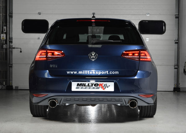 MILLTEK SPORT CAT-BACK MATT-BLACK TIPS | GOLF MK7 GTI, US-VERSION