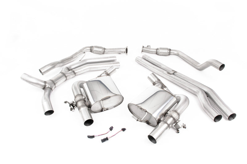 MILLTEK SPORT CAT-BACK NON-RES TITANIUM OVAL TRIMS | RS4/RS5 B9 2.9 V6 TURBO SPORTBACK