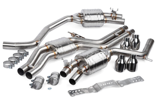 APR CATBACK EXHAUST SYSTEM WITH CENTRE MUFFLER | S6 & S7 4.0 TFSI