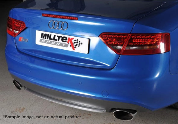 MILLTEK SPORT CAT-BACK NON RESONATED QUAD JET-100 CARBON TRIMS | S5 COUPE B9